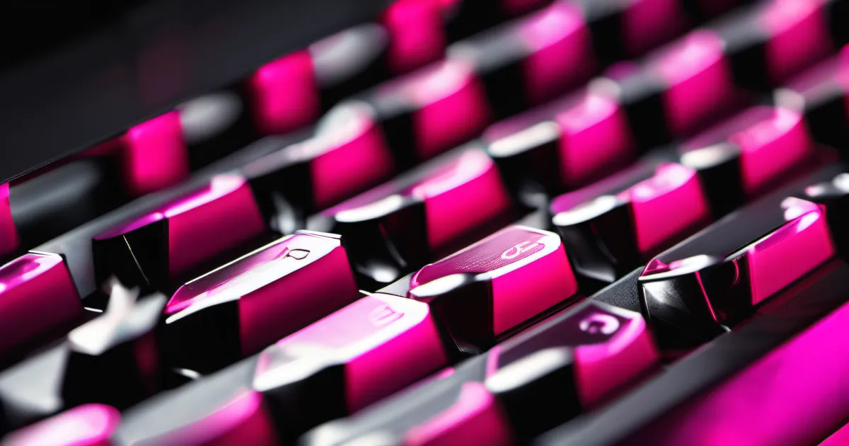 Vintage file cabinet transitioning into modern keyboard with hot pink light at the intersection — the shift from analog operations to digital systems that defined Amelia Gagne's earliest technology work