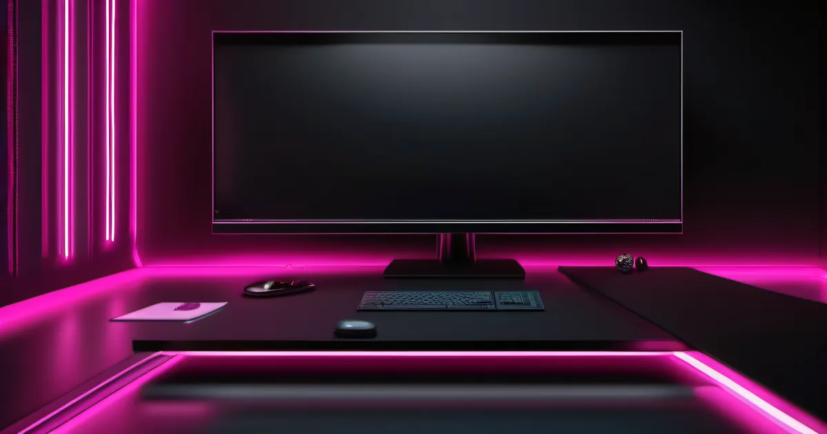 Code on dark monitor screen with hot pink syntax highlighting showing a Python script — the moment automation became possible and changed how a two-person team could compete at scale