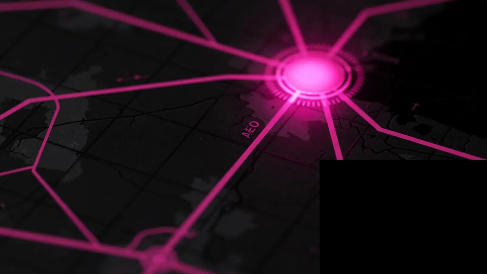 A magenta Massachusetts town node on a dark map grid, AEO for Massachusetts local service businesses, Amelia S. Gagne