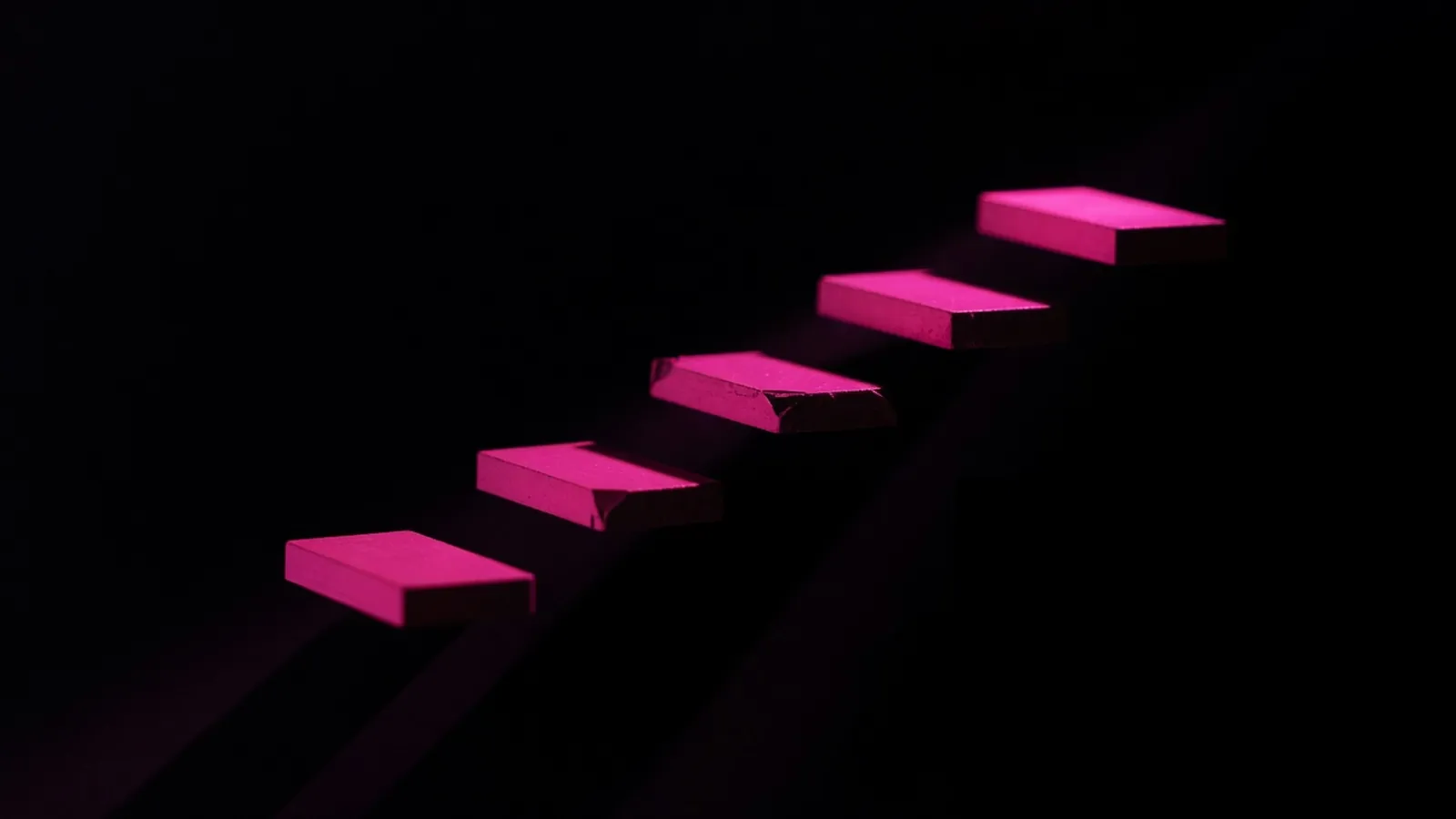 A magenta path of five small steps totaling more than one allowed leap, AI agent governance sequence not each click