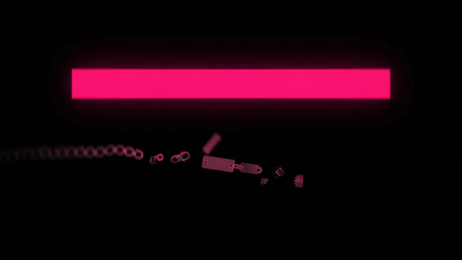 One magenta intent bar over a chain of dim actions, AI agent governance preserving original intent