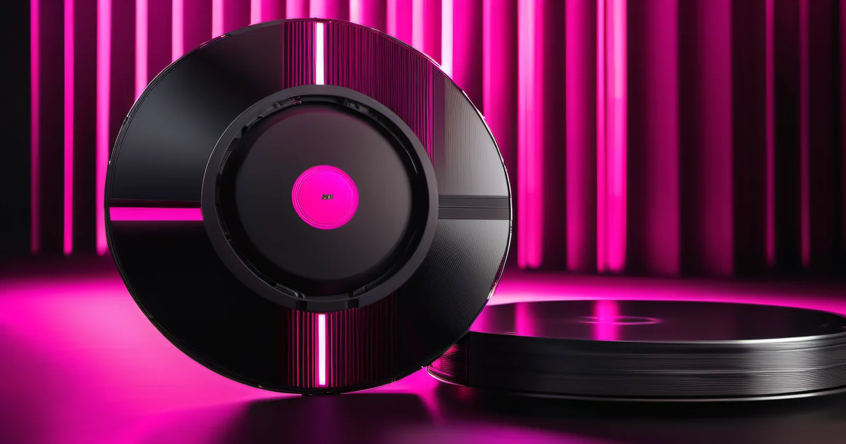 Hard drive platter extreme macro with hot pink reflection — Amelia S. Gagne on what AI can do with business data