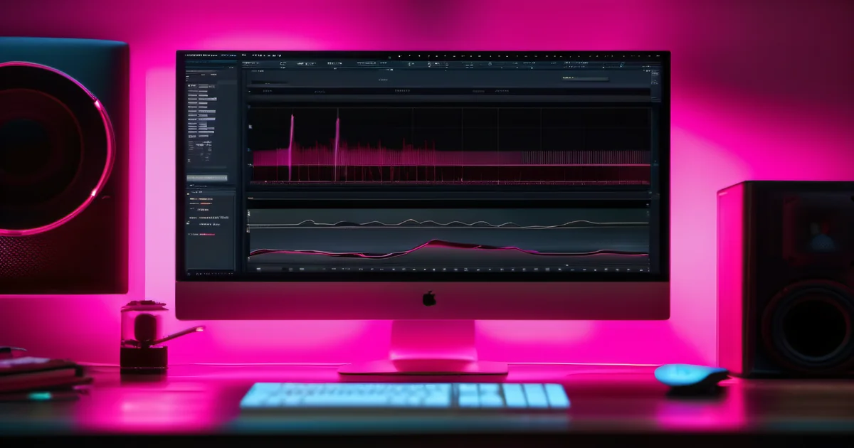 Content creator silhouette at dark PC studio with hot pink magenta monitor glow — human judgment and contextual creativity as the capabilities that define when to hire versus when to automate