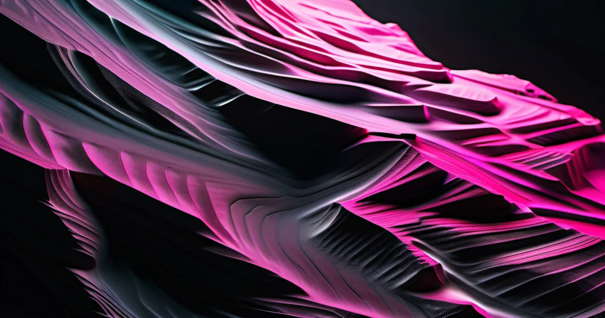 Layered pink and black fabric folds in macro, representing total cost of ownership — Amelia S. Gagne, Kief Studio
