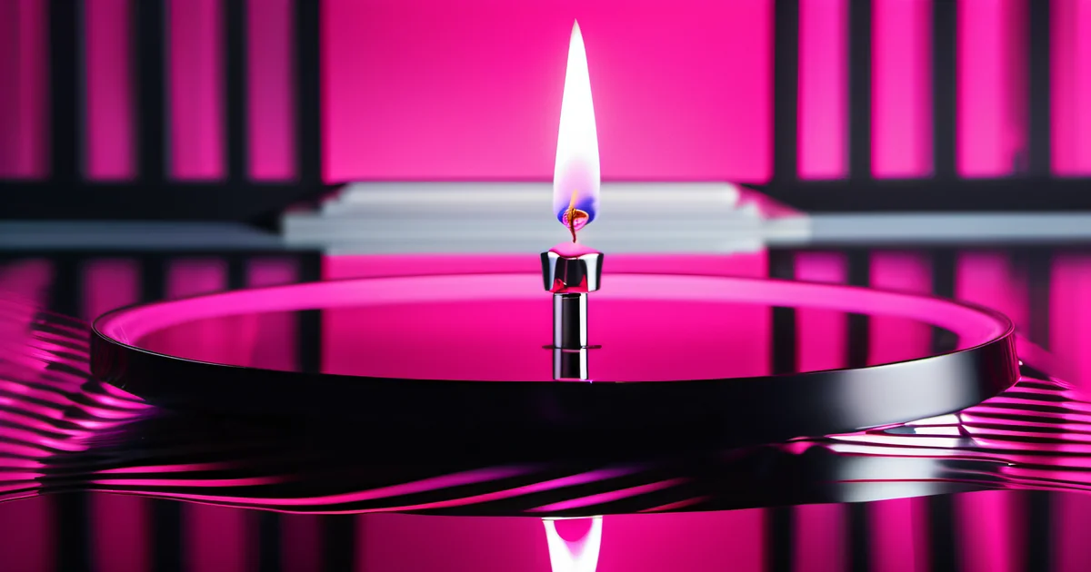Candle flame reflected in still dark water with hot pink glow — Amelia S. Gagne on founder burnout prevention