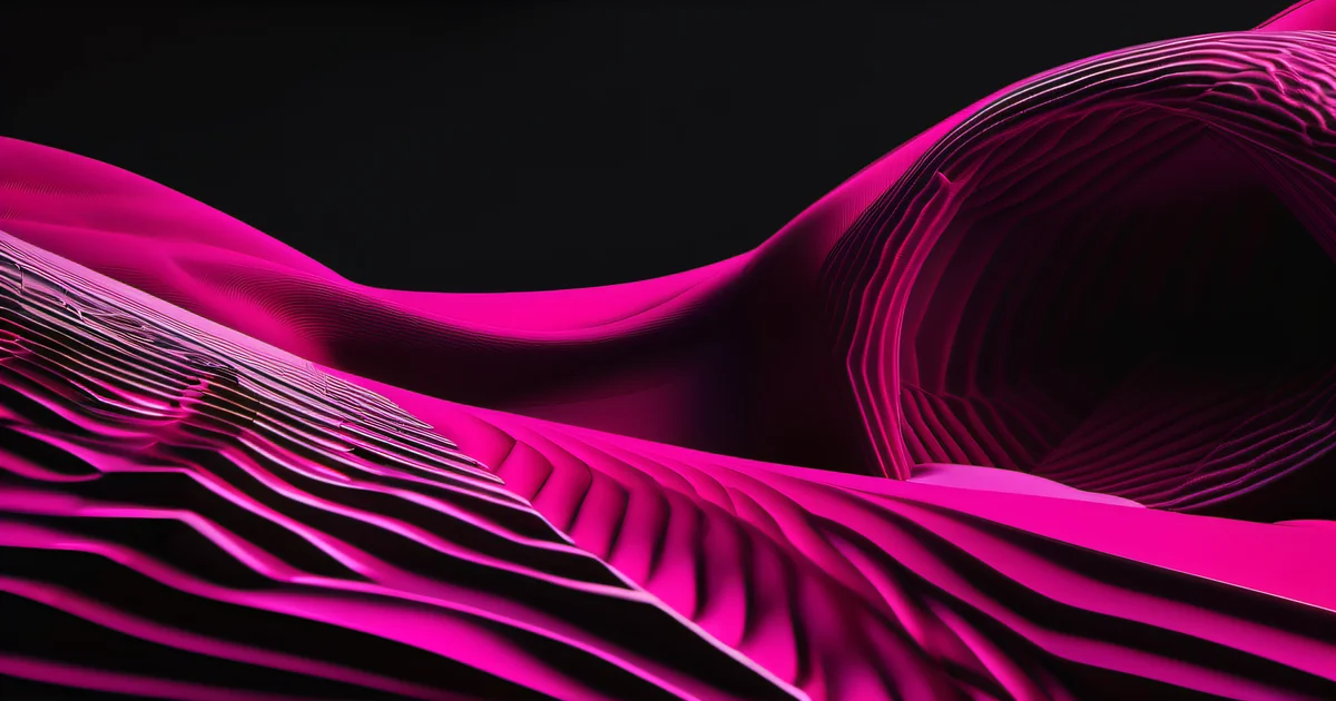 Wave interference patterns on dark water with hot pink ripples — overlapping stresses creating burnout by Amelia S. Gagne