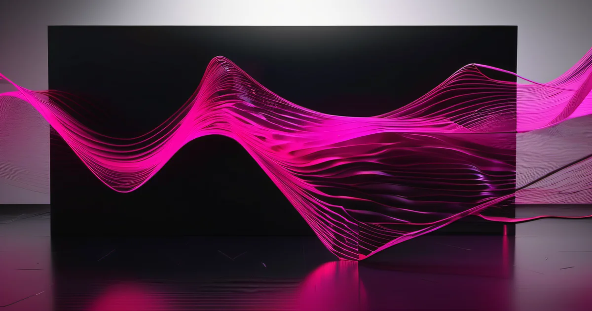 Digital ocean waves made of data particles — information flowing in structured currents