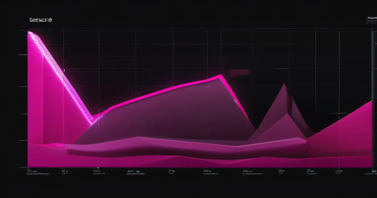 Data dashboard with hot pink UI accents on dark monitor — Amelia S. Gagne on structured, data-driven technology decision-making