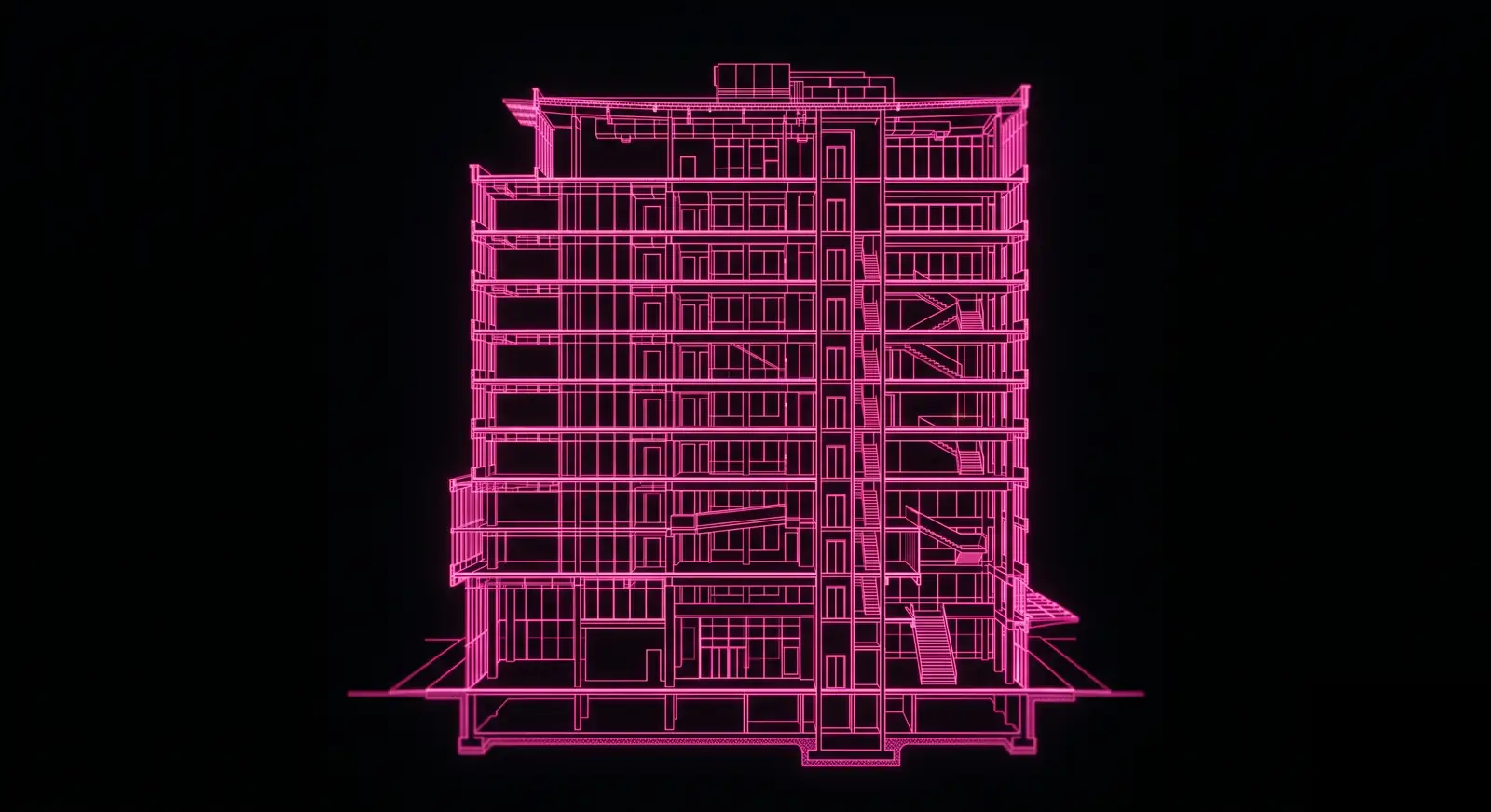 Compliance engineering visualized as an architectural blueprint with glowing structural lines, showing how compliance checkpoints are built into the design rather than added afterward