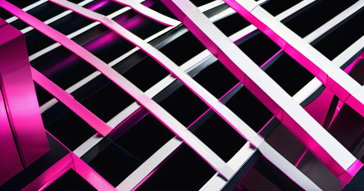 Woven pink and white metallic strips on black creating a lattice — Amelia S. Gagne, Kief Studio