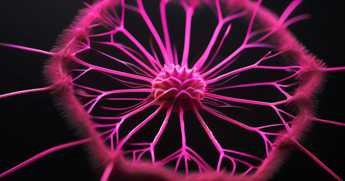 Bioluminescent mycelium network glowing on dark substrate — data governance as an interconnected living system by Amelia S. Gagne