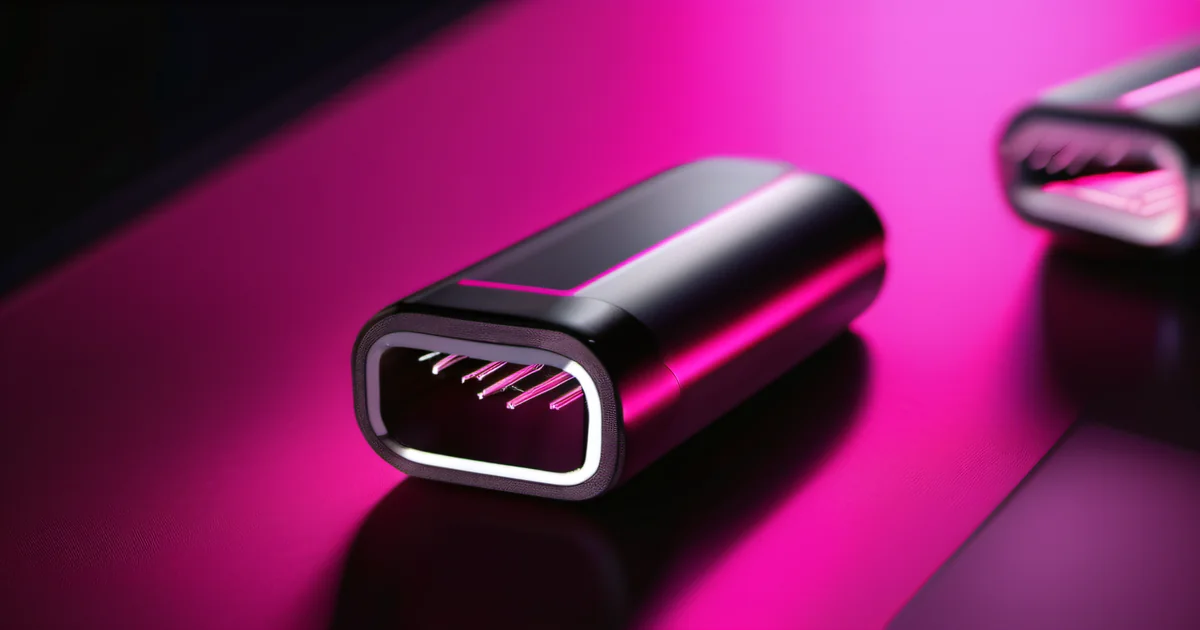 Extreme macro of USB-C connector pins and metal contacts — vendor integration as precision connection with defined specifications
