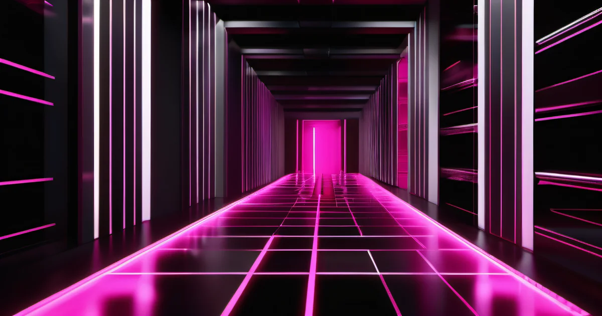 Barcode scanner with hot pink laser line in dark warehouse — seed-to-sale compliance tracking in regulated industries