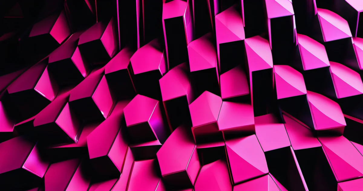 Honeycomb tessellation pattern glowing hot pink on black — organizational efficiency structure by Amelia S. Gagne