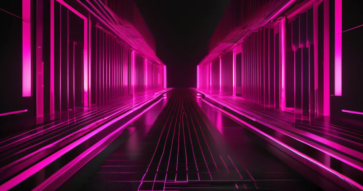 Cloud formation transitioning into circuit board traces with hot pink lightning — hybrid deployment creates networking and identity challenges that neither environment was designed to handle alone