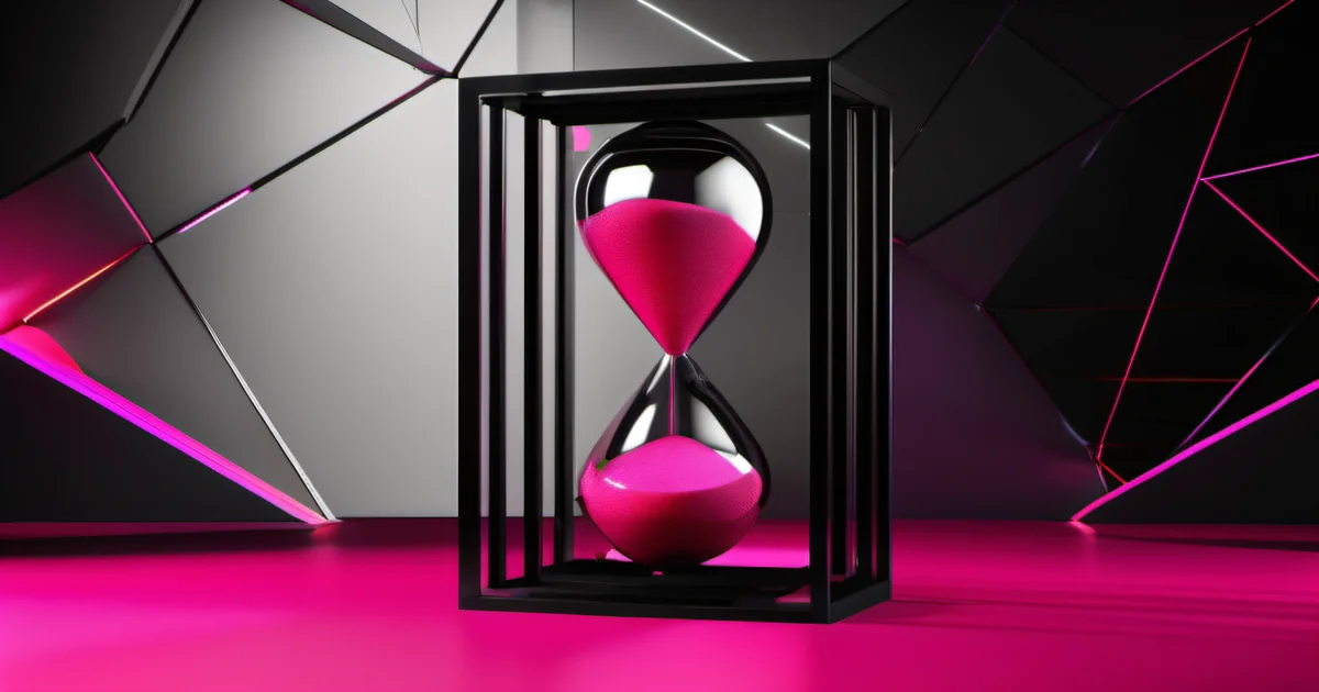 Geometric hourglass with value flowing through a bottleneck — page speed as a revenue variable