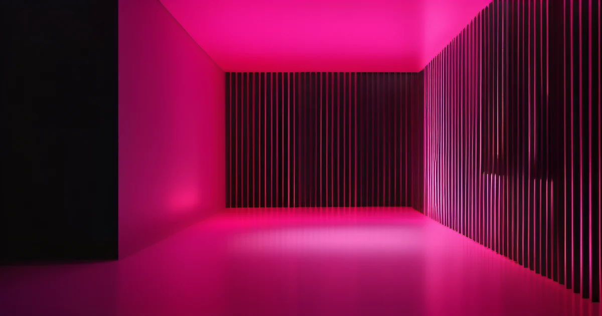 Single concrete architectural column with hot pink spotlight — Amelia S. Gagne on monolith architecture for small teams