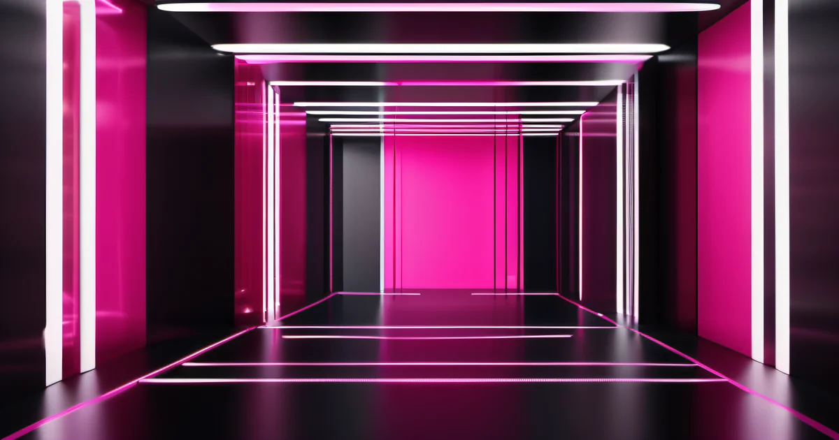 Fragmented scattered light beams versus single focused hot pink beam — attention as a finite resource distributed across vendor relationships
