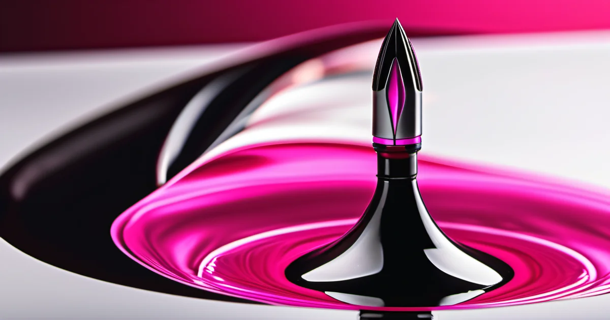 Fountain pen nib with hot pink ink flowing — Amelia S. Gagne on the precision of effective AI prompt writing
