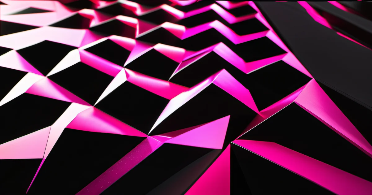 Crystal prism splitting light into hot pink spectrum — AI data transformation and prompt engineering by Amelia Gagne