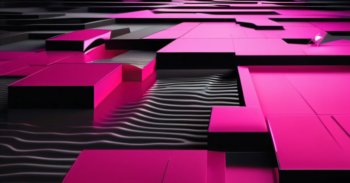 Staggered pink and black blocks with rippled gaps visualizing client retention — Amelia S. Gagne, Kief Studio