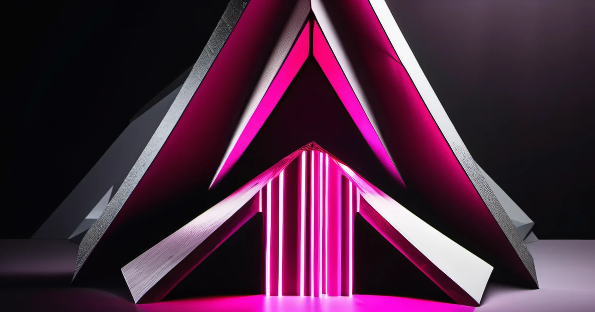 Nested pink chevron arrows converging to a single glowing point of specialization — Amelia S. Gagne, Kief Studio