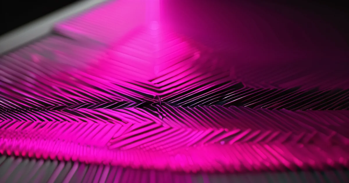 Macro photography of laptop trackpad surface with ambient pink light — client-side analytics capturing surface interactions