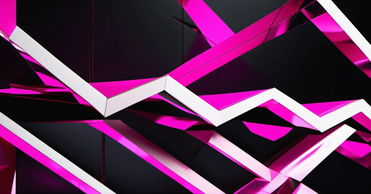 Intersecting angular pink and white beams against black, illustrating vendor consolidation — Amelia S. Gagne, Kief Studio