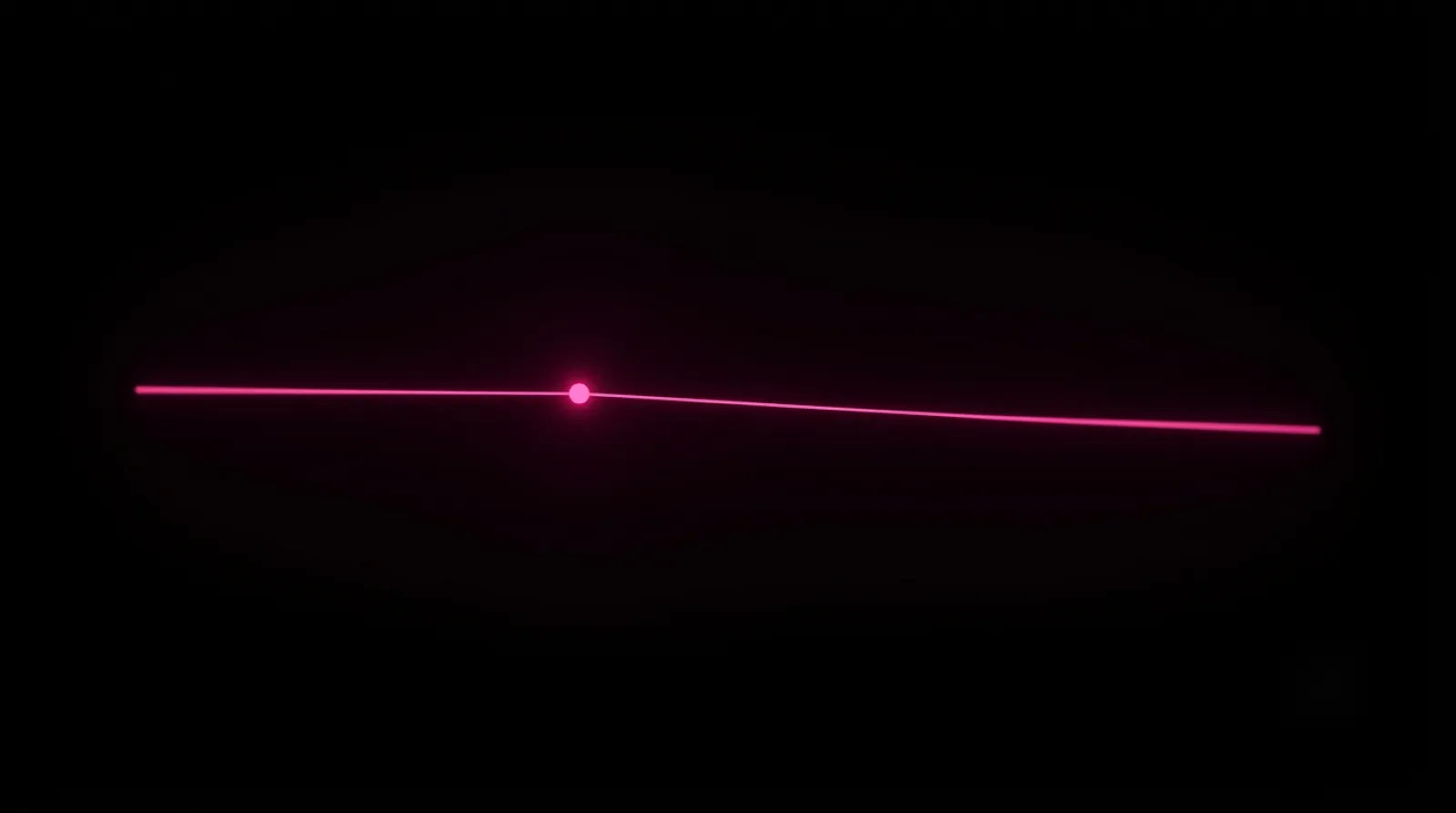 A faint hot-pink line drifting almost imperceptibly downward against black, the slow drift that automation maintenance is meant to catch