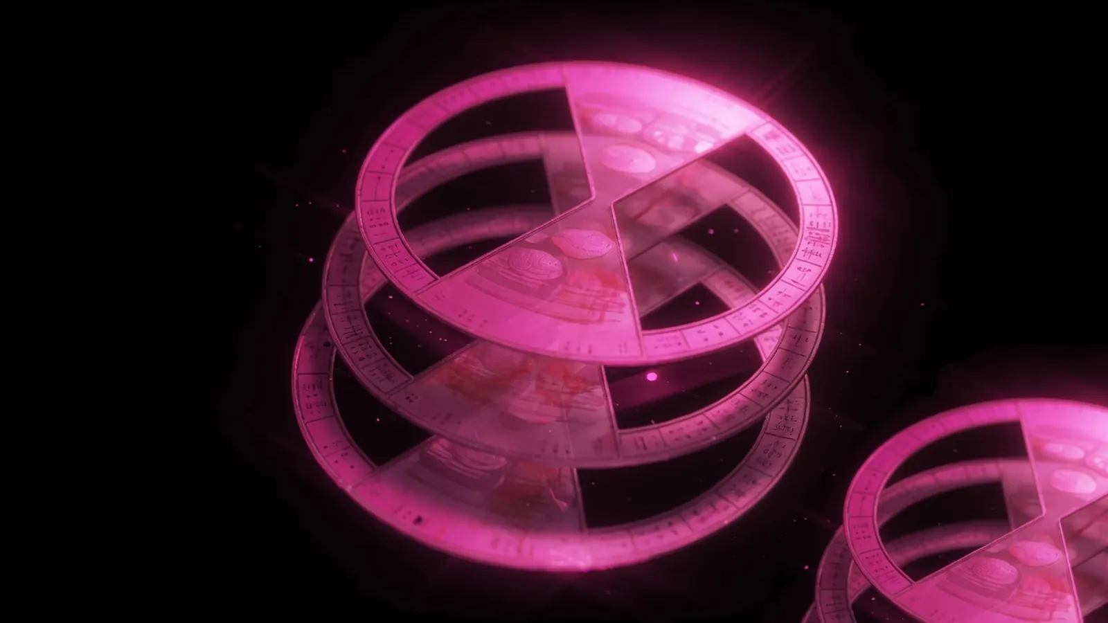 Magenta hour rings stacked on black, internal labor as the real cost of scattered compliance audits