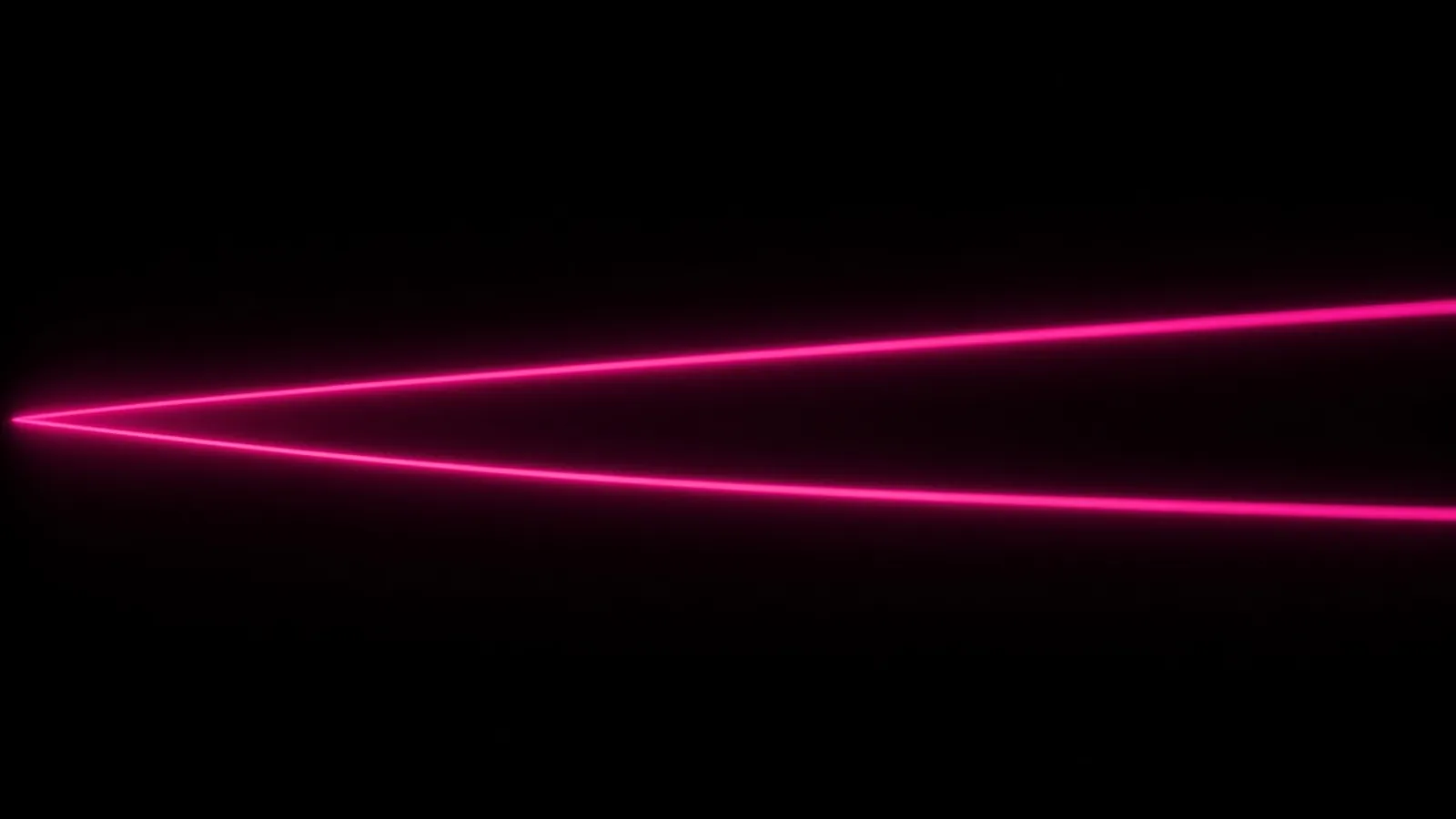 A magenta line slowly separating from a dim parallel line on black, control drift between cyber insurance renewal application cycles