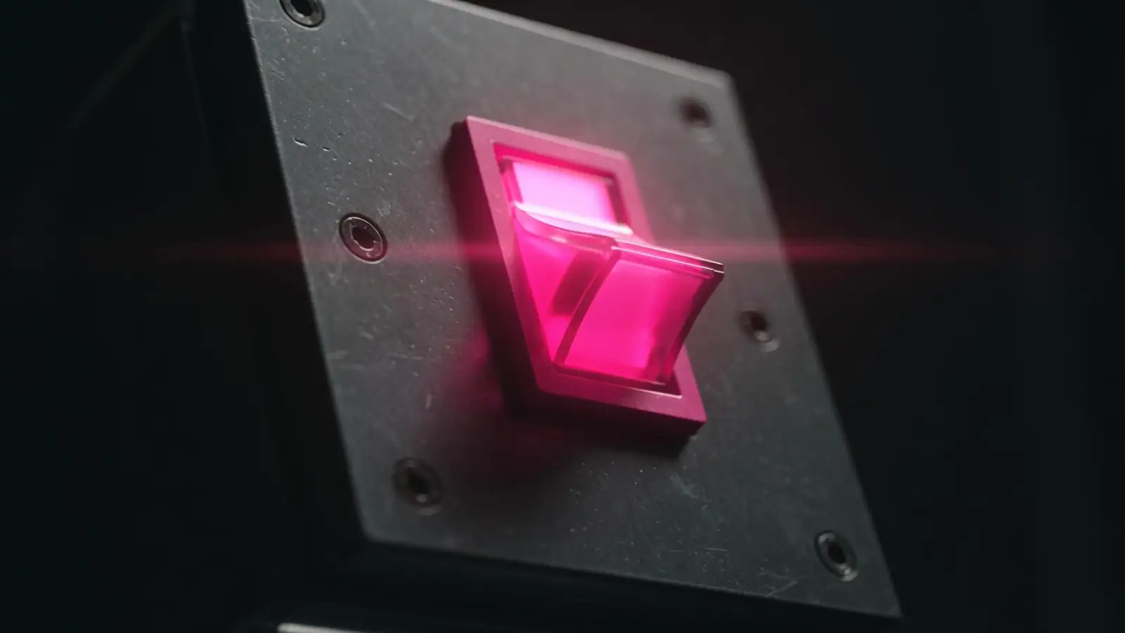 A magenta default switch on a dark form, decision architecture B2B, Amelia S. Gagne