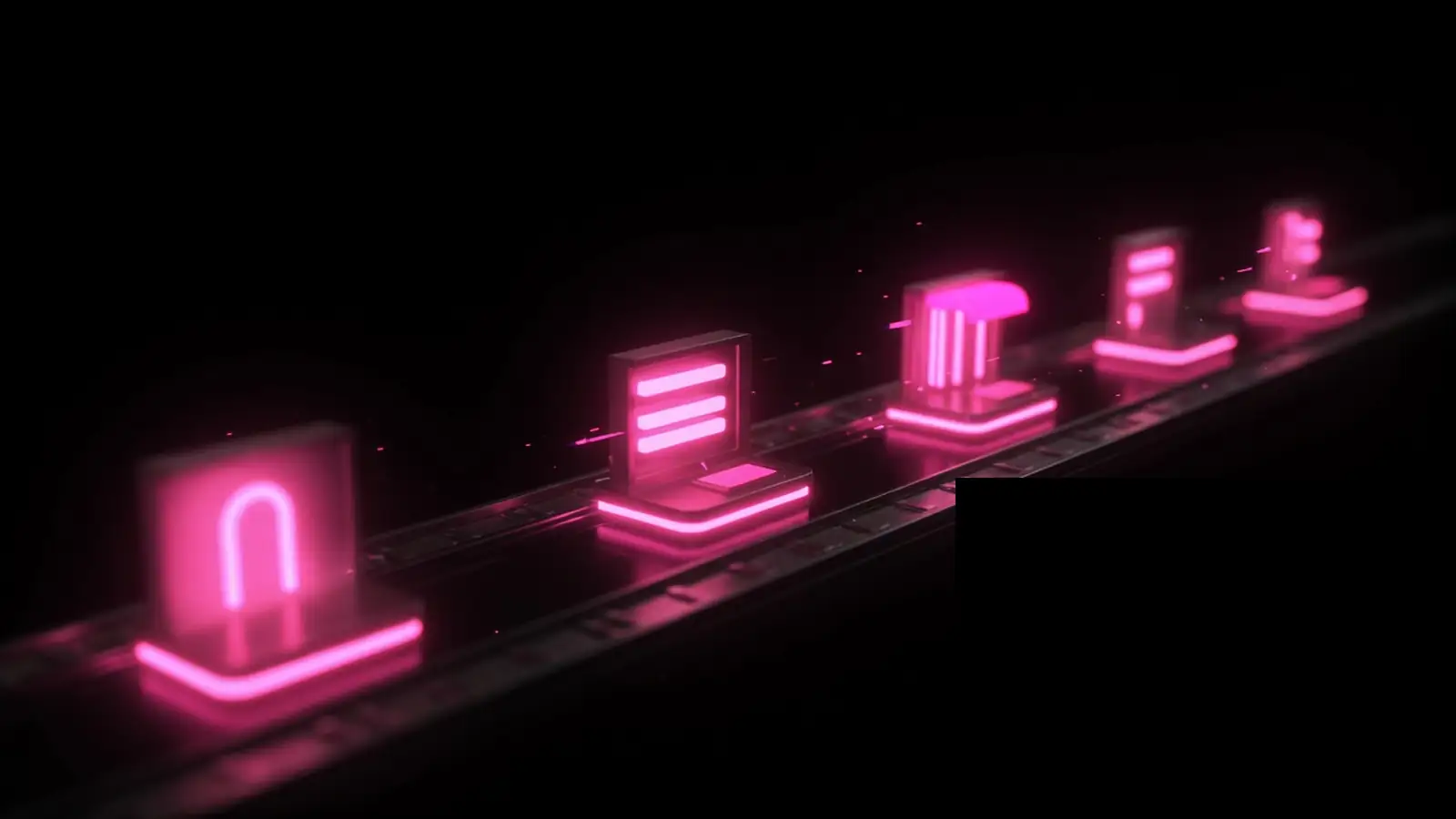 Five magenta stations on a dark rail, Five Eyes agentic AI guidance for a small business, Amelia S. Gagne