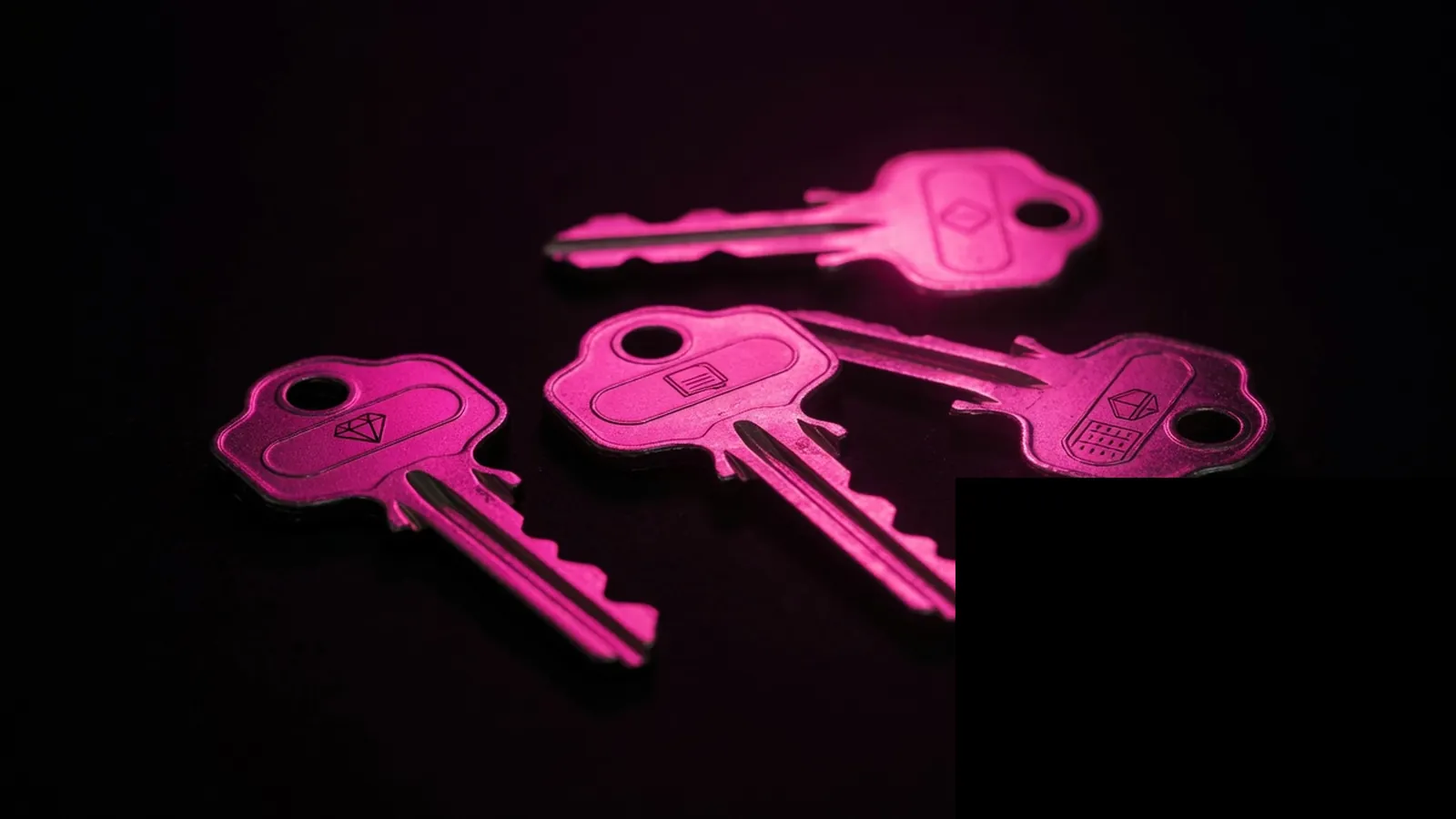 Magenta keys for name, content, and data on black, what you own when you hire LTFI