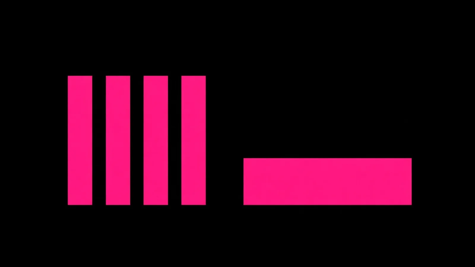 Four magenta zones merging into one unbroken field on black, consolidating a mixed data environment