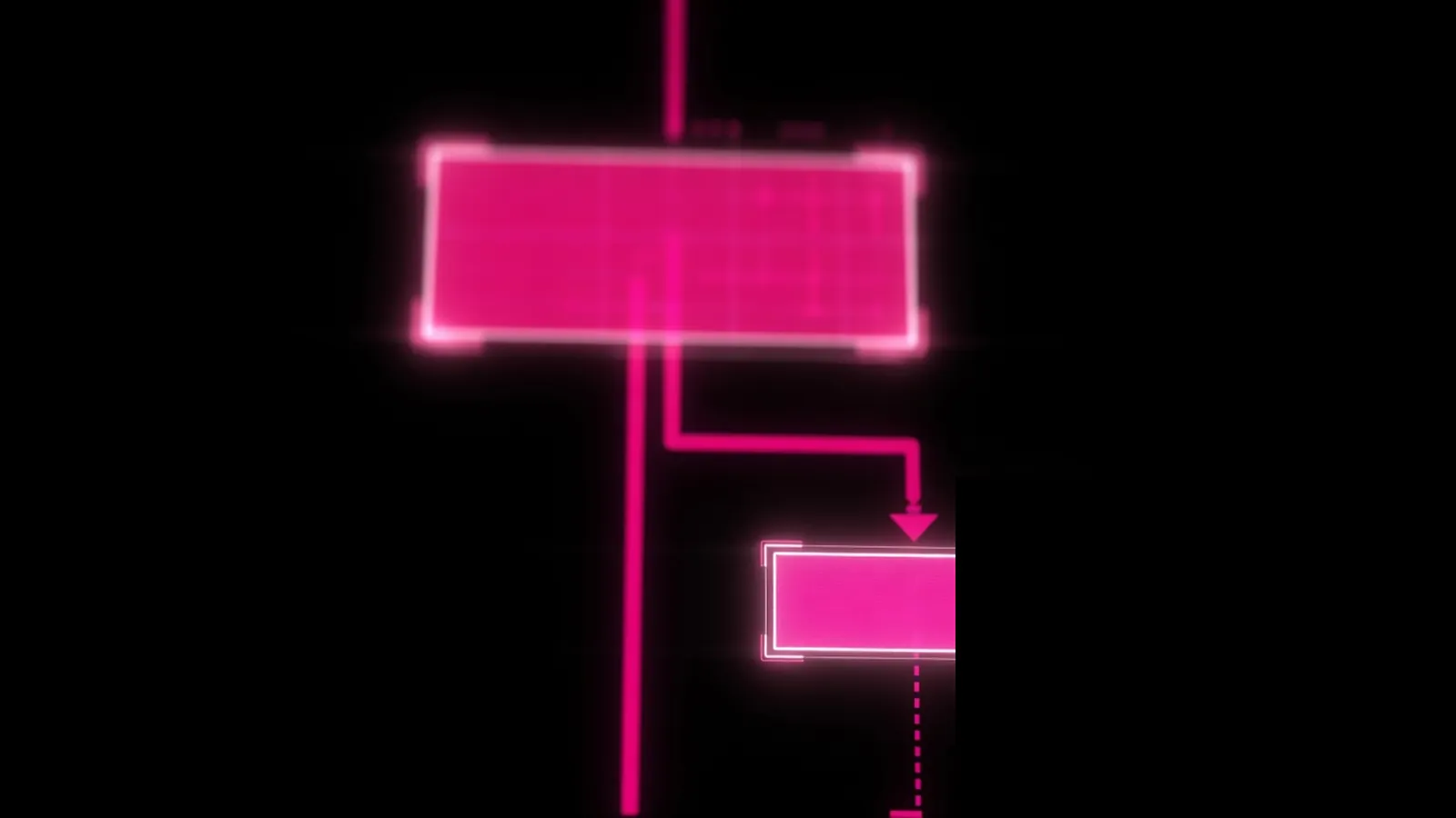 Magenta org-chart node for an agent under a human owner on black, non-human identity AI agent ownership