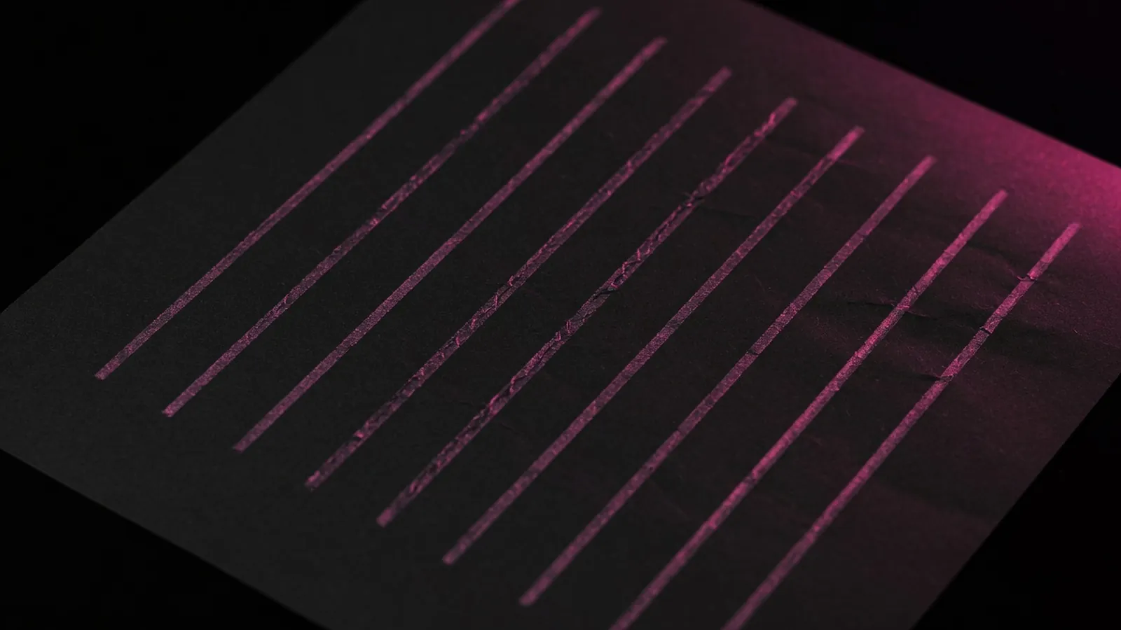 One magenta page with eight lines, partner vetting mid-market sheet