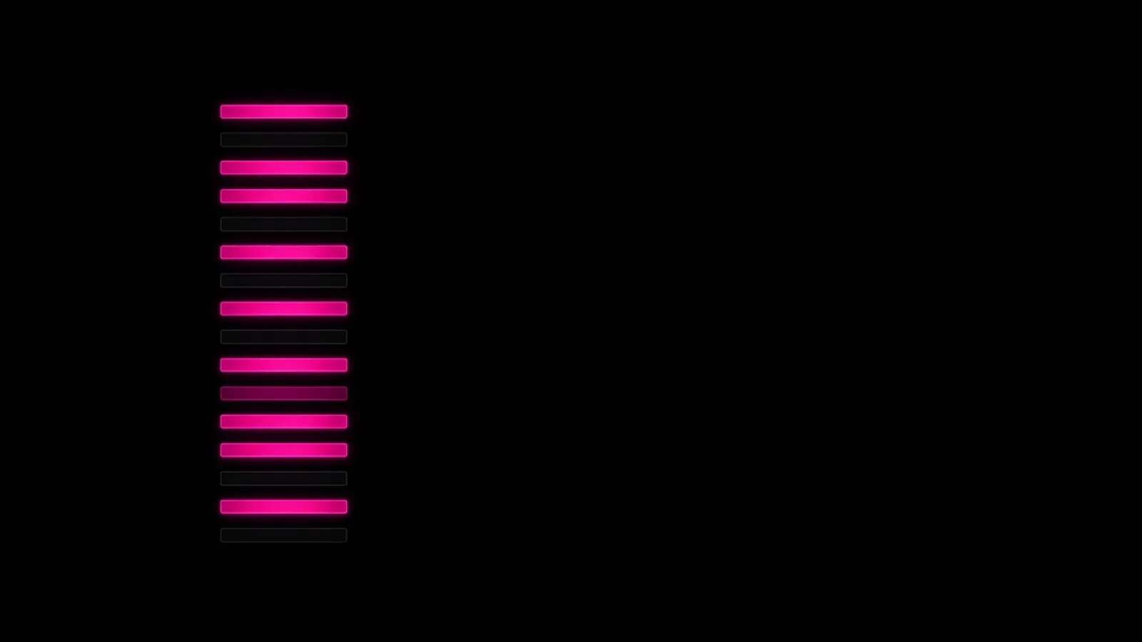 A magenta roster of lit and unlit entries on black, the access review in vendor collaboration data protection