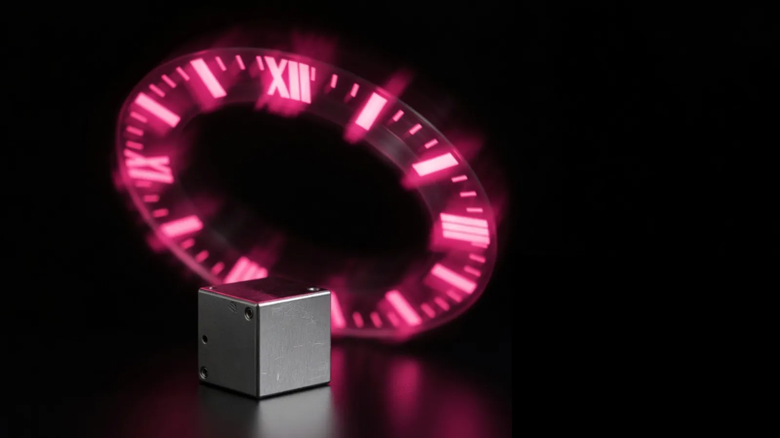 Small metal cube dwarfed by a magenta hour ring, what self-hosting actually costs in labor versus hardware