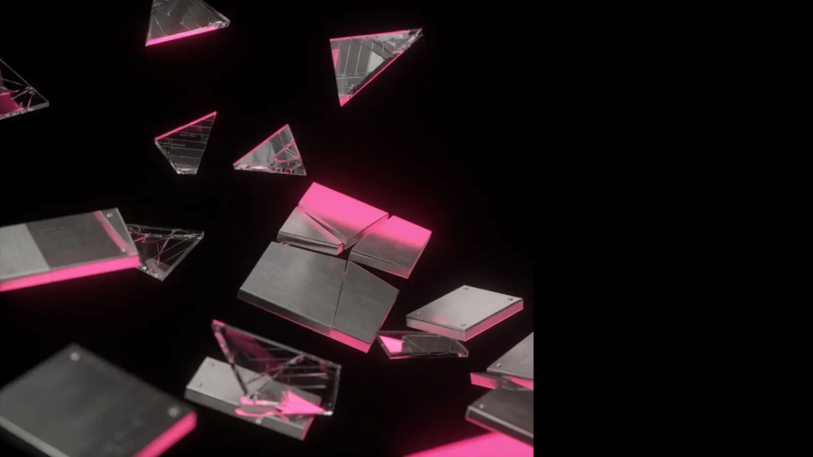 Shattered magenta geometric planes on black, technology stack fragmentation cost for a growing company
