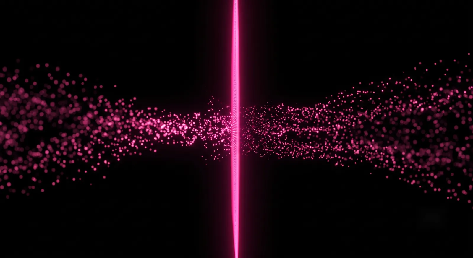 Abstract edge layer filtering small website attacks from legitimate requests in hot pink light