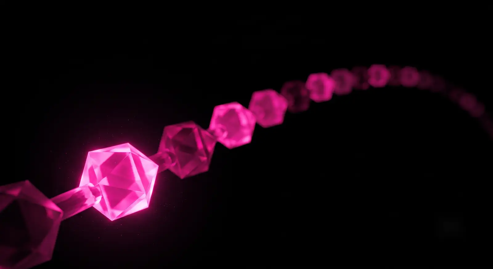 The sub-processor problem visualized as a chain of dependencies lit in hot pink against black