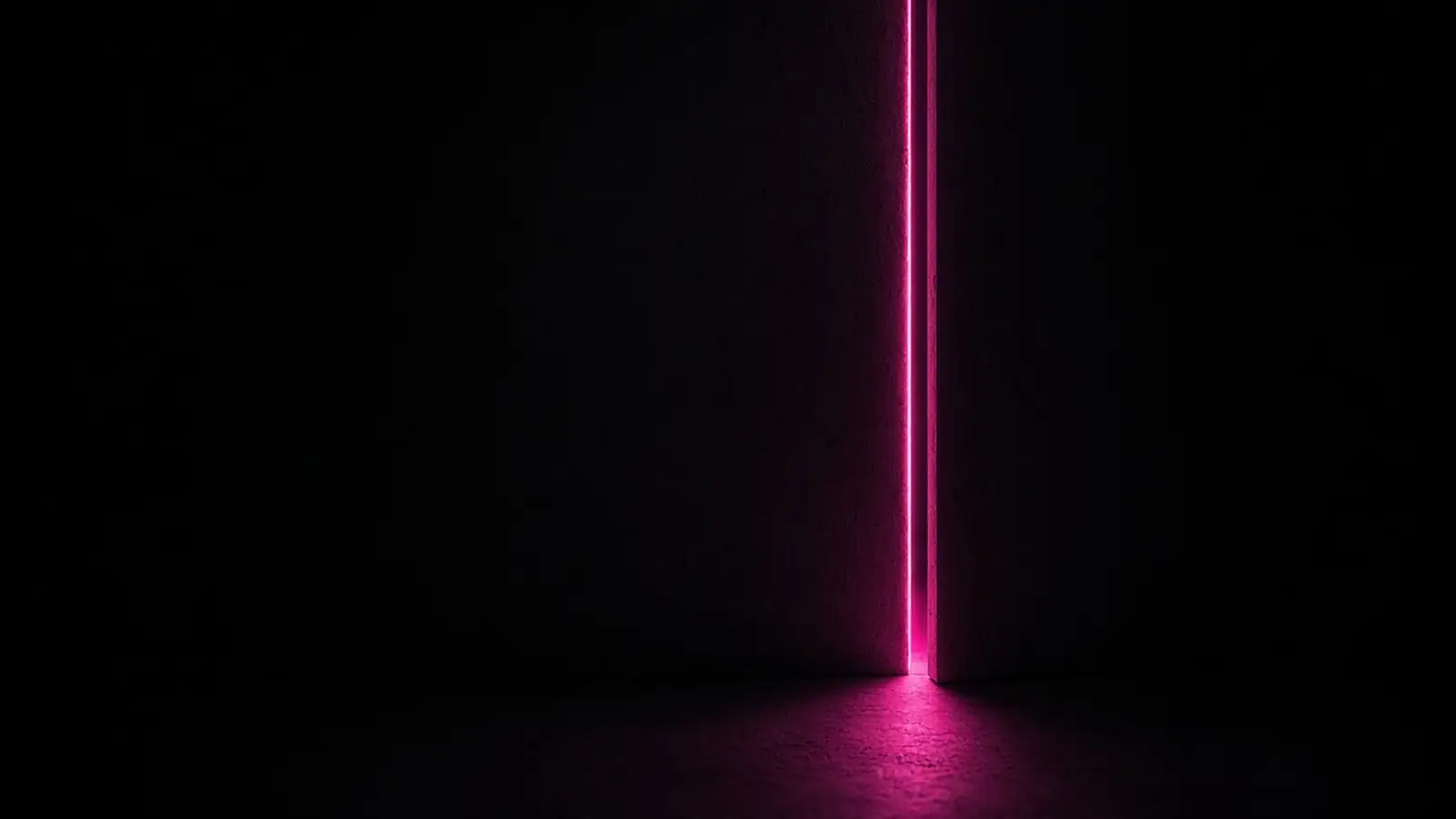 A magenta-lit door edge in a dark wall, technology vendor contract exit terms as the negotiated way out
