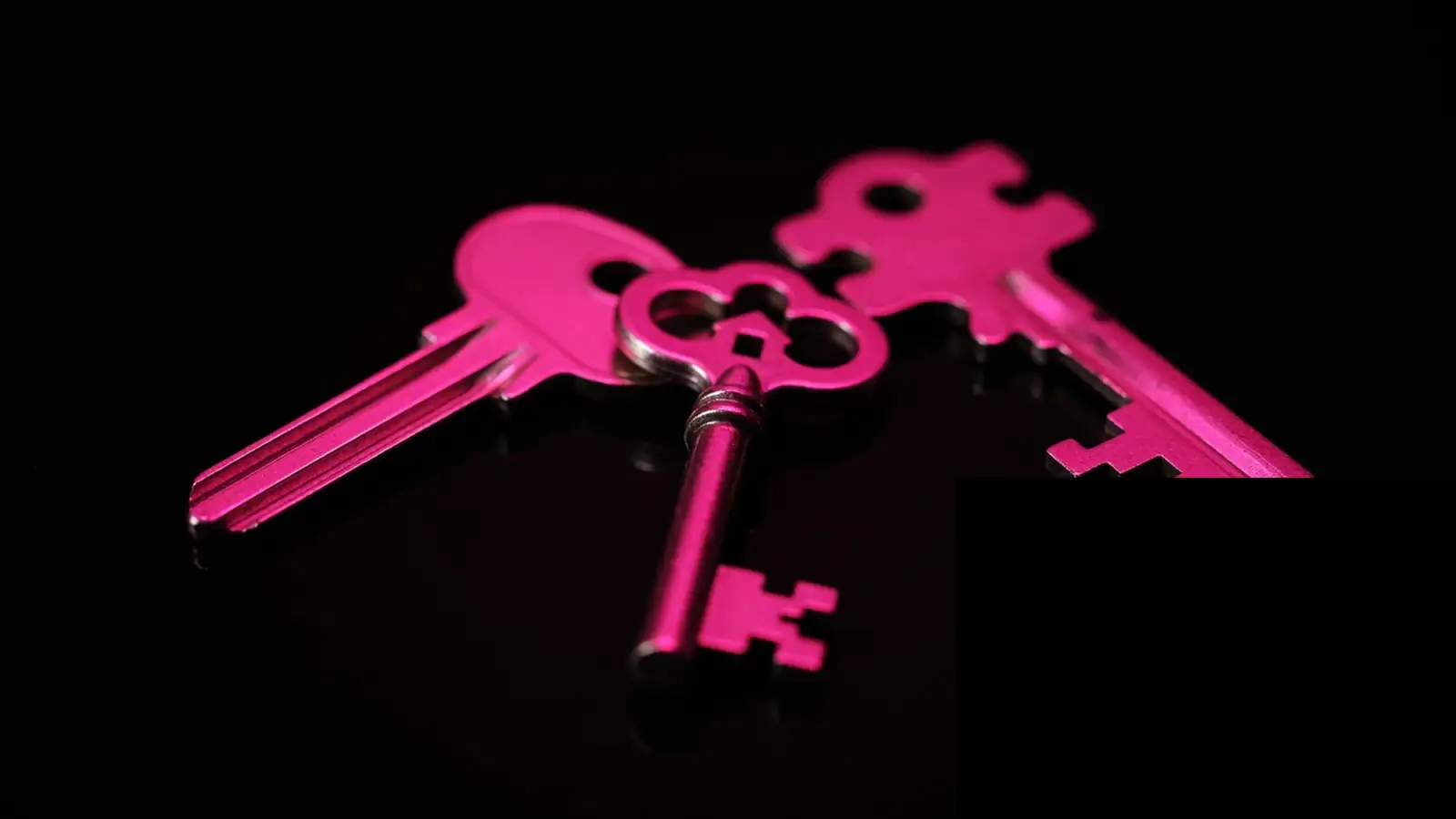 Three magenta keys for site, host, and login on black, who owns your website on a retainer