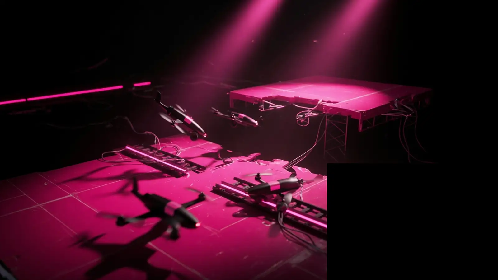 A magenta demo stage that does not connect to a production track, why AI pilots stall before production, Amelia S. Gagne